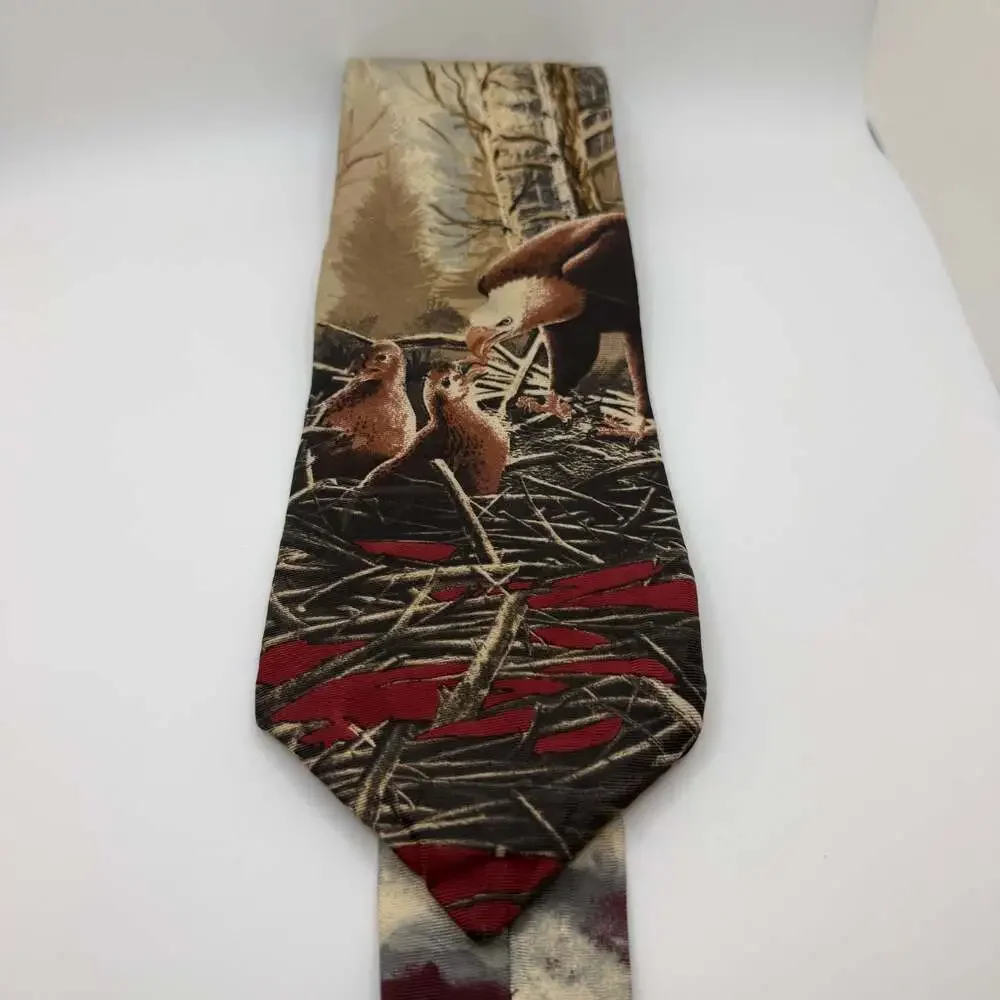 Ducks Unlimited Endangered Species 'The Nesting Call' Bald Eagle Silk Necktie